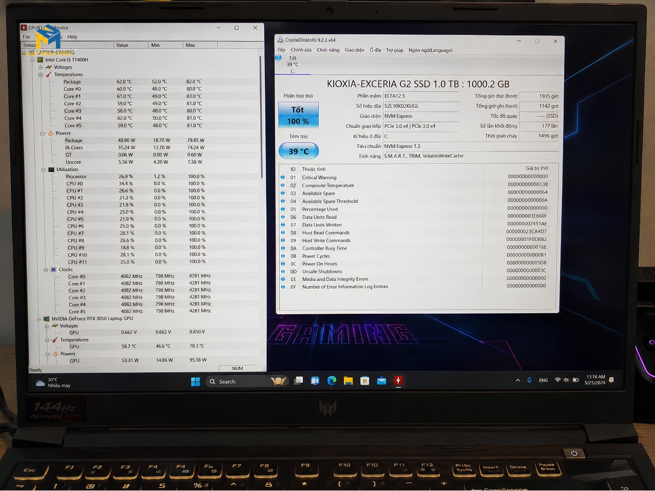 Rủi Ro Linh Kiện Bên Trong: CPU, GPU, RAM, và Ổ cứng SSD