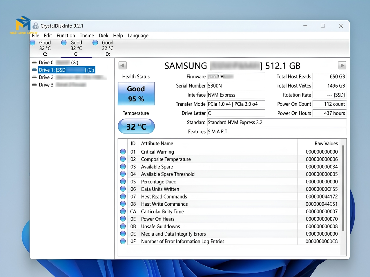 Kiểm Tra Cấu Hình Phần Cứng Và Sức Khỏe Ổ Cứng (SSD)