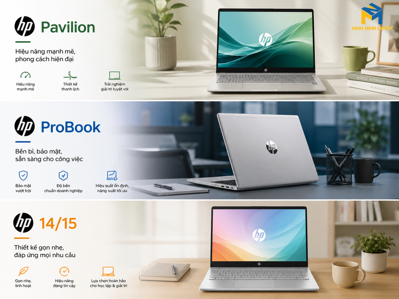 Các dòng máy phổ thông HP Pavilion, Probook, 14/15 có nguồn linh kiện dồi dào dễ dàng thay thế