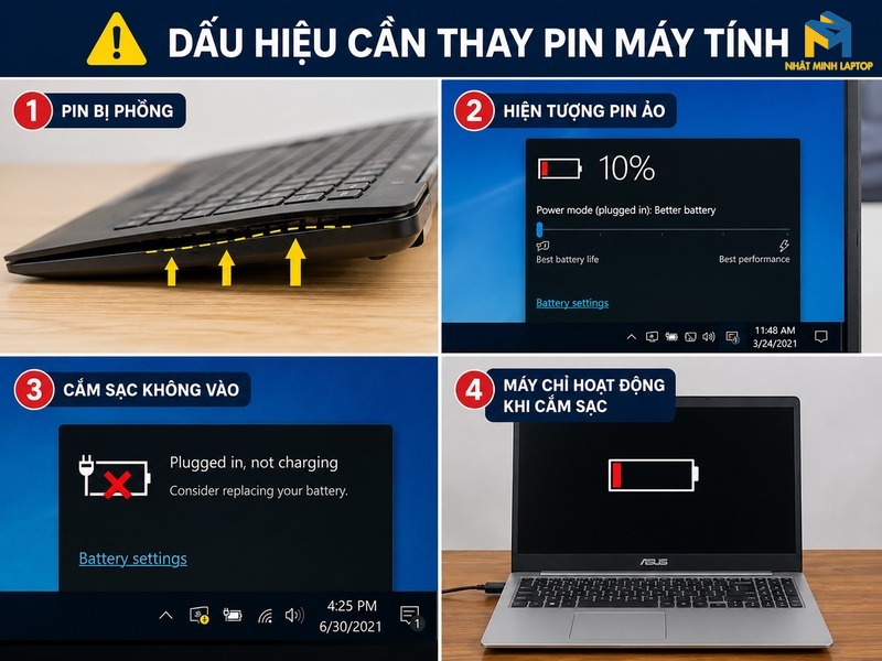 Dấu hiệu cần thay pin ngay lập tức