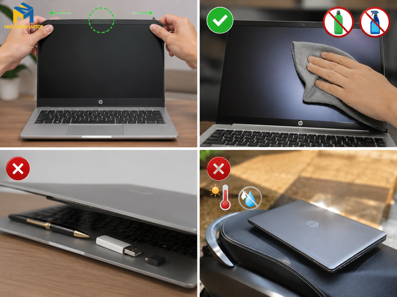 Mẹo bảo quản và sử dụng màn hình laptop HP luôn bền bỉ