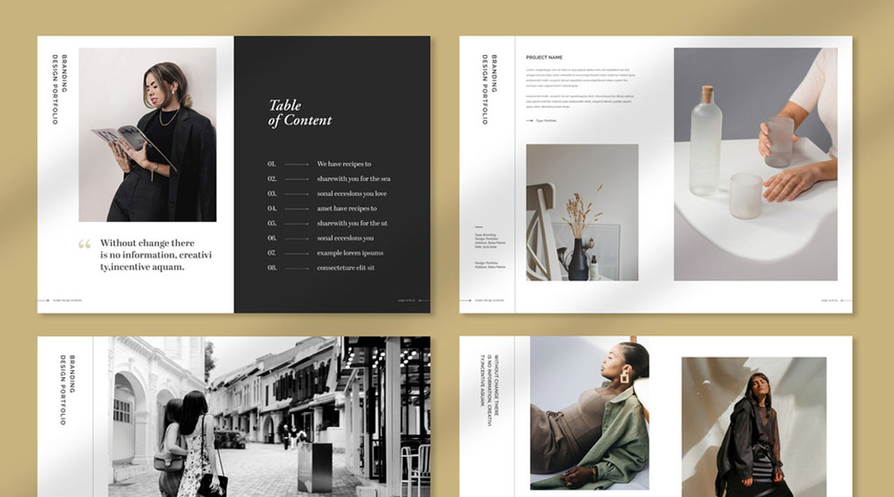 portfolio với indesign