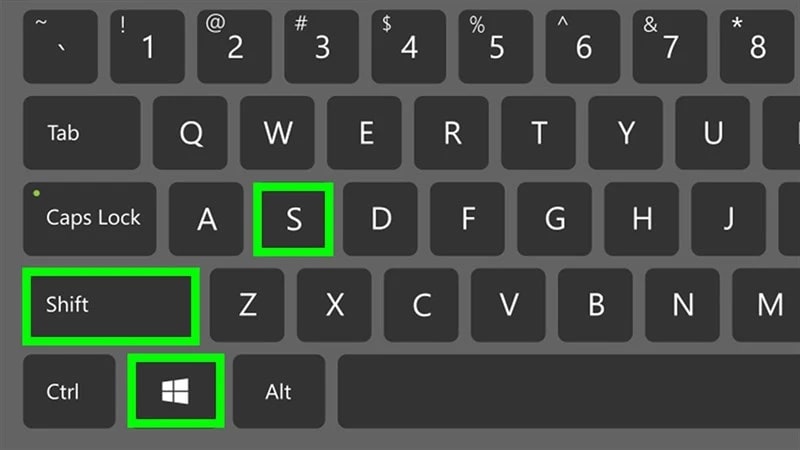 Nhấn tổ hợp phím Windows + Shift + S trên Snip & Sketch