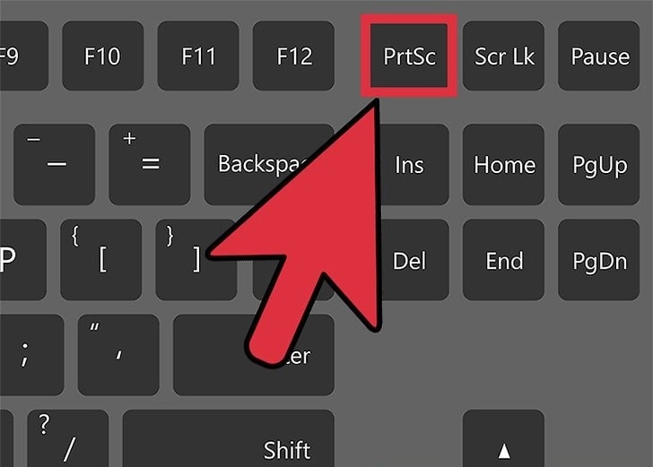 Sử dụng phím Print Screen (PrtSc) để chụp toàn màn hình