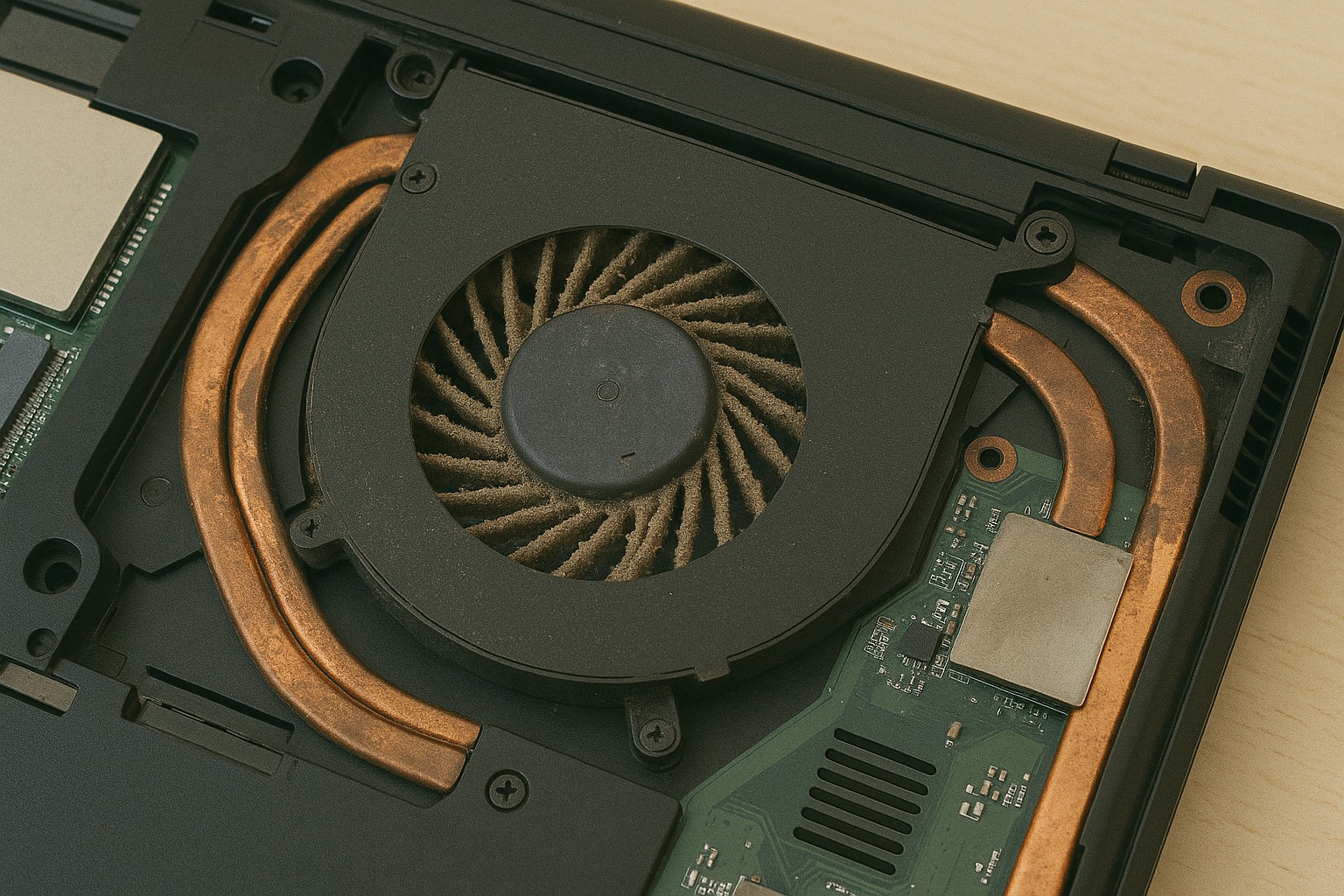 Hệ thống tản nhiệt bị tắc nghẽn do bụi bẩn