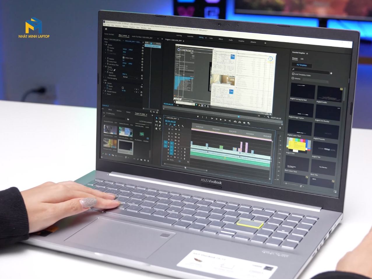 Màn hình 15.6 inch Full HD, viền mỏng