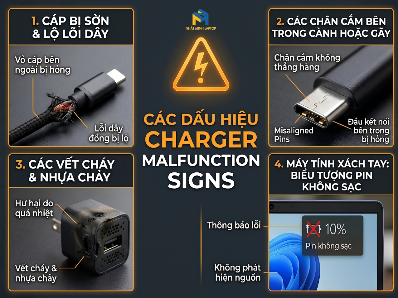 Các dấu hiệu nhận biết sạc laptop của bạn đã đến lúc cần thay thế