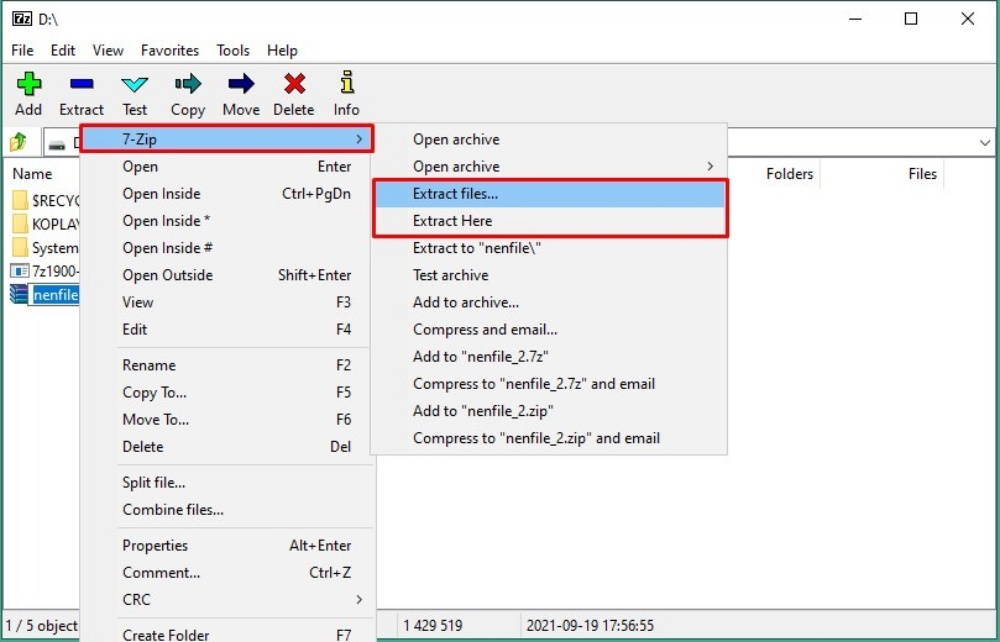 cách giải nén file trên laptop