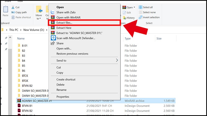 cách giải nén file trên laptop