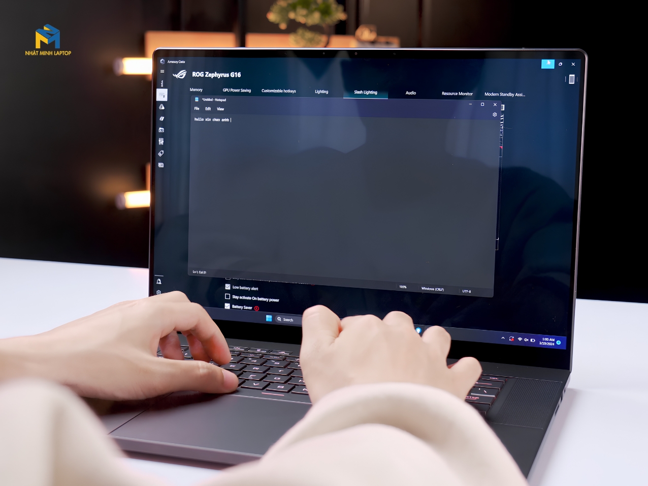 ASUS ROG Zephyrus G16 GU605MV-QR135W Cũ | Core Ultra 9 185H, RTX 4060, OLED 2.5K 240Hz