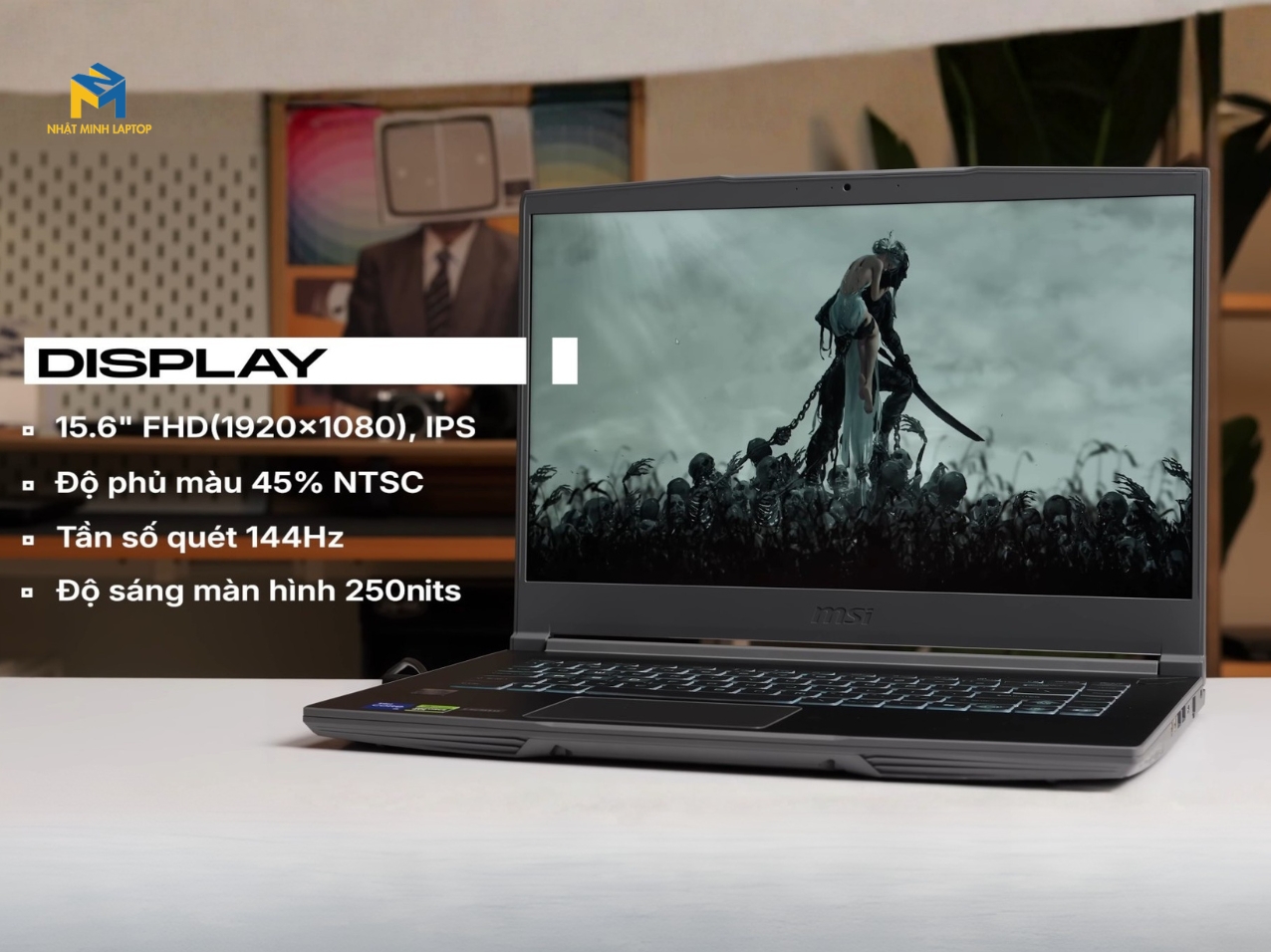 Laptop MSI Gaming Thin 15 B13UC-2081VN: Siêu Mỏng Nhẹ, Hiệu Năng Đột Phá Gen 13