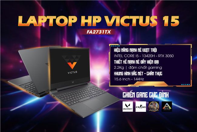 HP Victus 15 laptop gaming chính hãng phân khúc tầm trung
