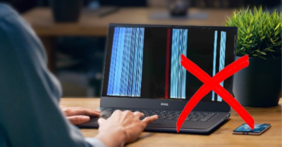 màn hình laptop lỗi sọc