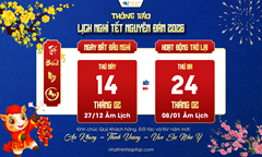 Thông báo lịch nghỉ Tết Nguyên Đán Bính Ngọ 2026 – Nhật Minh Laptop